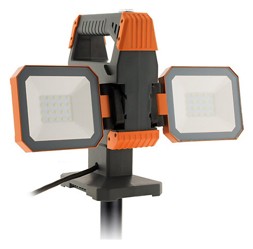 Zenitech Projecteur de chantier sur trépied 2x15W 2500lm IP54