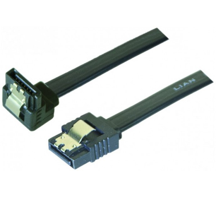 GENERIQUE Câble sata 6GB/s coudé bas slim sécurisé (noir)