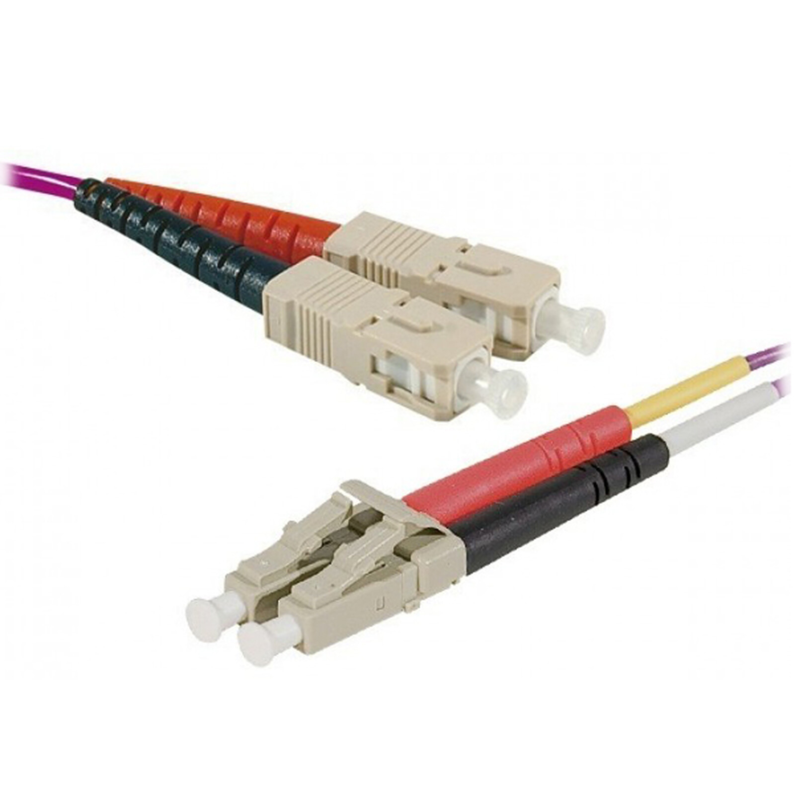 GENERIQUE Jarretière optique duplex multimode 2mm OM4 SC-UPC/LC-UPC (2 mètres)