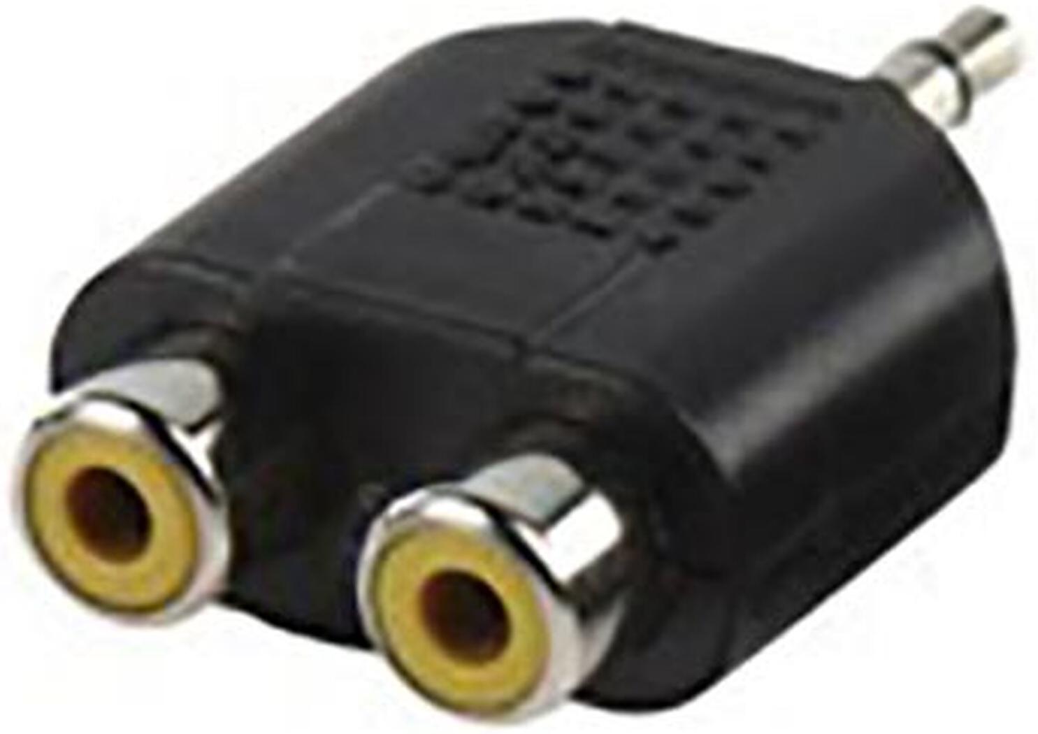GENERIQUE Adaptateur 2 prises RCA femelle vers Jack 3.5 mm mâle