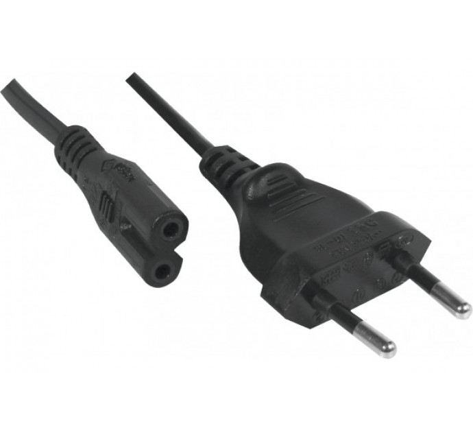 GENERIQUE Cordon d alimentation bipolaire PC CEE7 / C7 noir
