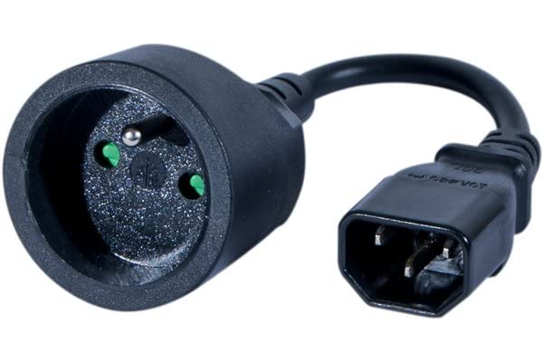 GENERIQUE Adaptateur secteur IEC C14 mâle / connecteur type CEE7/5 femelle
