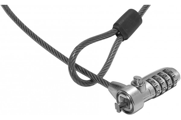 Dacomex Antivol PC portable cordon acier avec serrure code 4 digits pour encoche K-Lock