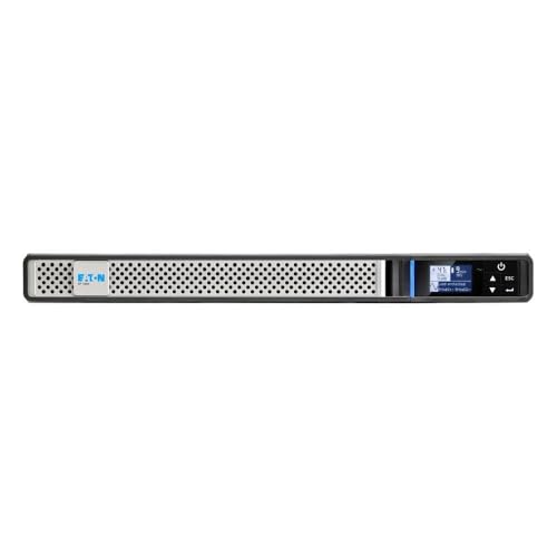 EATON Modèle du produit : Protection d'équipements informatiques professionnels (réseau, serveur, stockage), Onduleur 5P Gen2, 1550VA, 1100W, line-interactive, rack 1U, 10mins d'autonomie à 50% de charge, entrée C14, sortie 6 (C13), garantie 3 ans