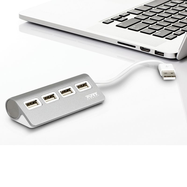 PORT DESIGN USB HUB 4 PORTS 2.0 Gris