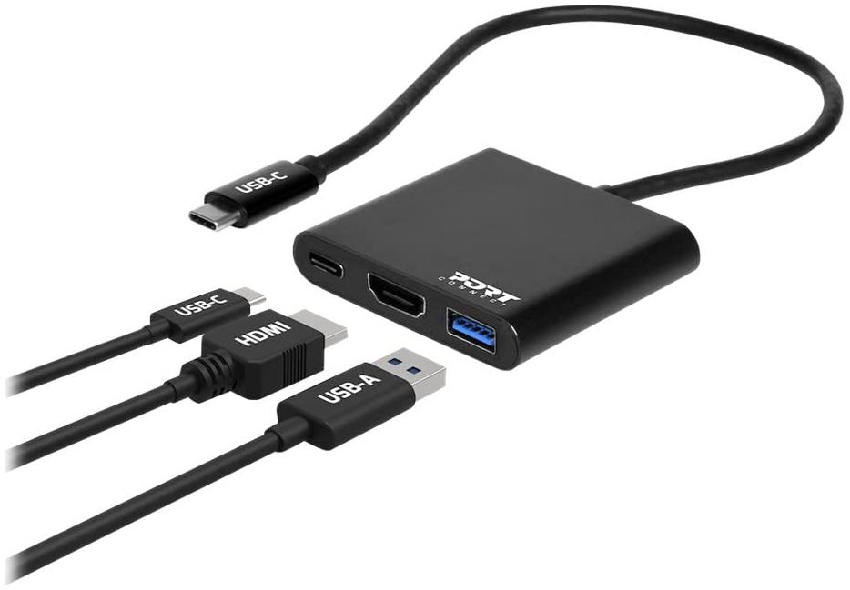 PORT DESIGN Docking Mini Type C HDMI + USB3 + USB-C DP