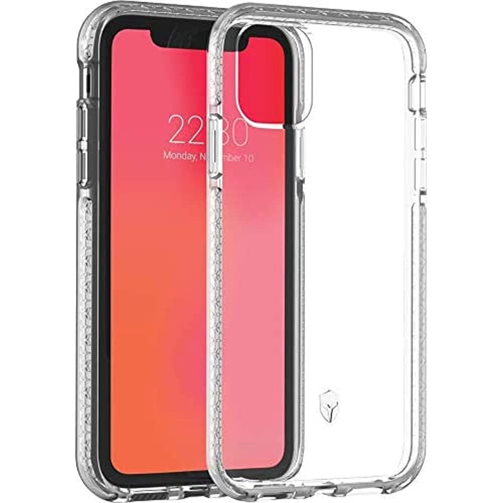 BIG BEN Coque semi-rigide Force Case Life transparente et contour gris foncé pour iPhone 11Résistance à la chute jusqu'à 1.5 mètreCombinaison de 2 technologies innovantes :