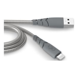 Force Power Câble Ultra Renforcé USB-A/Lightning 1.2m Recyclé Gris