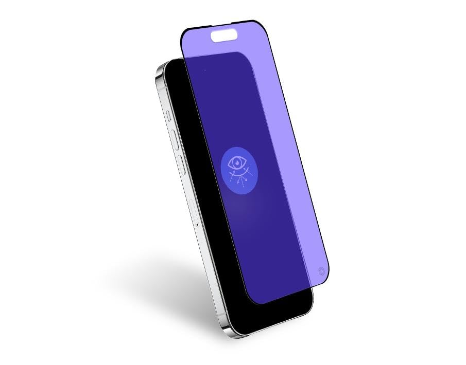 Forceglass FG OG Anti-bleu 2,5D Iphone 16, 15 et 14 Pro