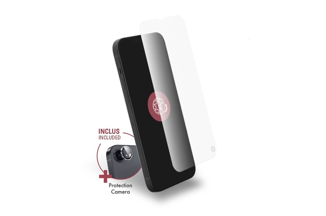 Forceglass Pack Original 2.5D + 2 Protège Lentilles GRS Transparent pour iPhone 16e