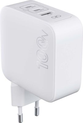 BIG BEN Chargeur USB A + 2 USB C 100 W GaN Blanc