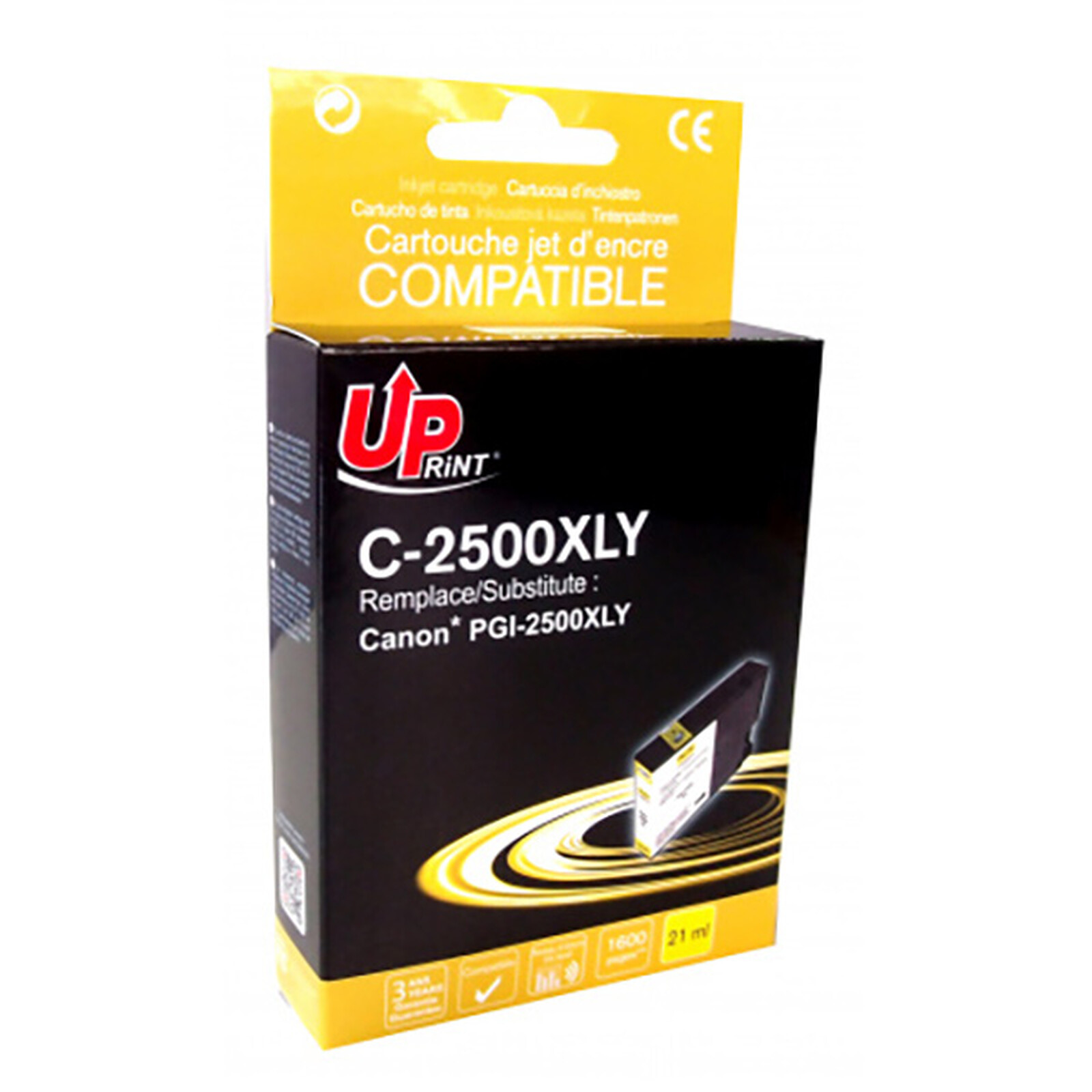 UPrint C-2500XLY Cartouche compatible Canon PGI-2500XLY (Jaune)
