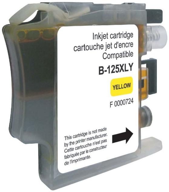 BROTHER - Modèle du produit : Cartouche compatible LC125XL-Y (Jaune)
