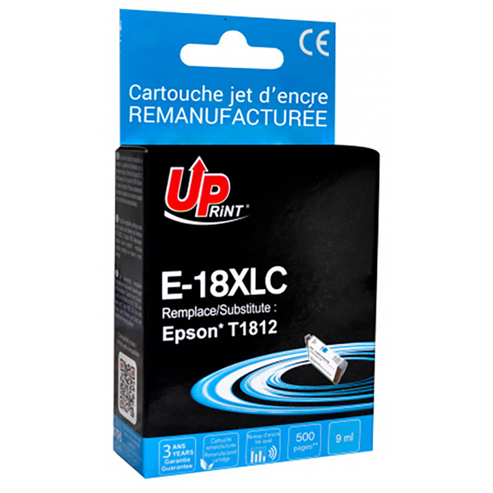 UPrint E-18XLC Cartouche compatible Epson T1812 (Cyan)