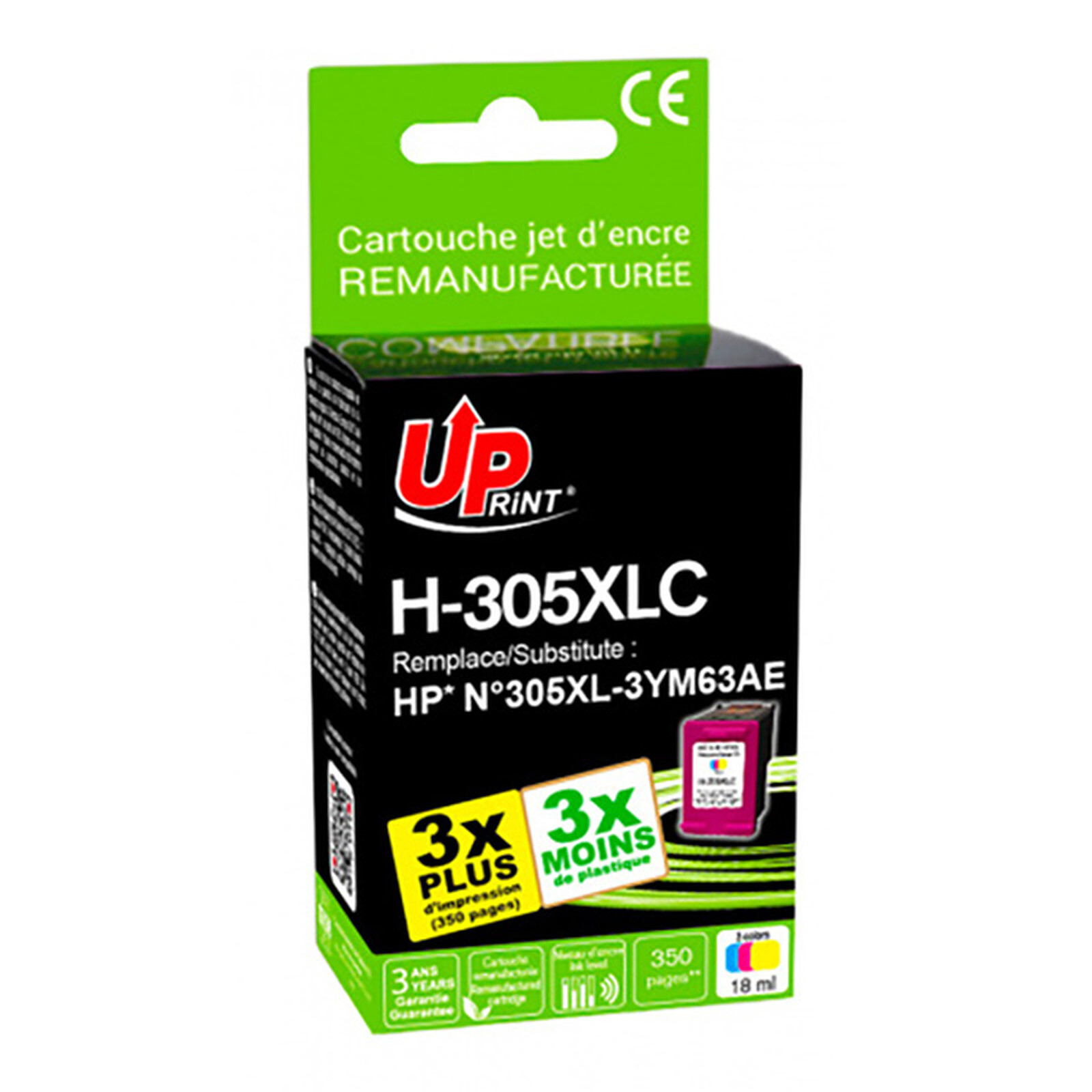 UPrint Cartouche compatible HP 305XLC