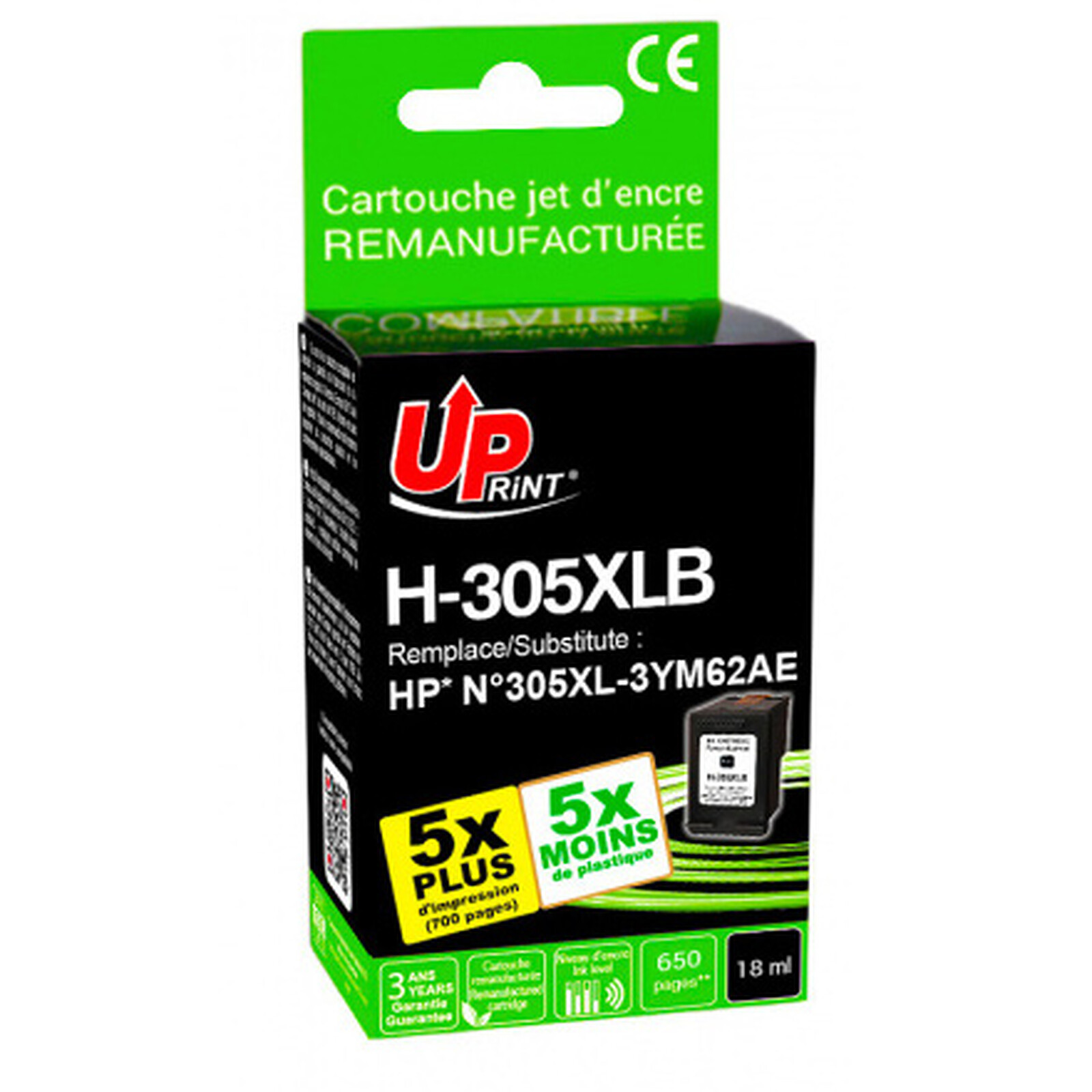UPrint Cartouche compatible HP 305XL