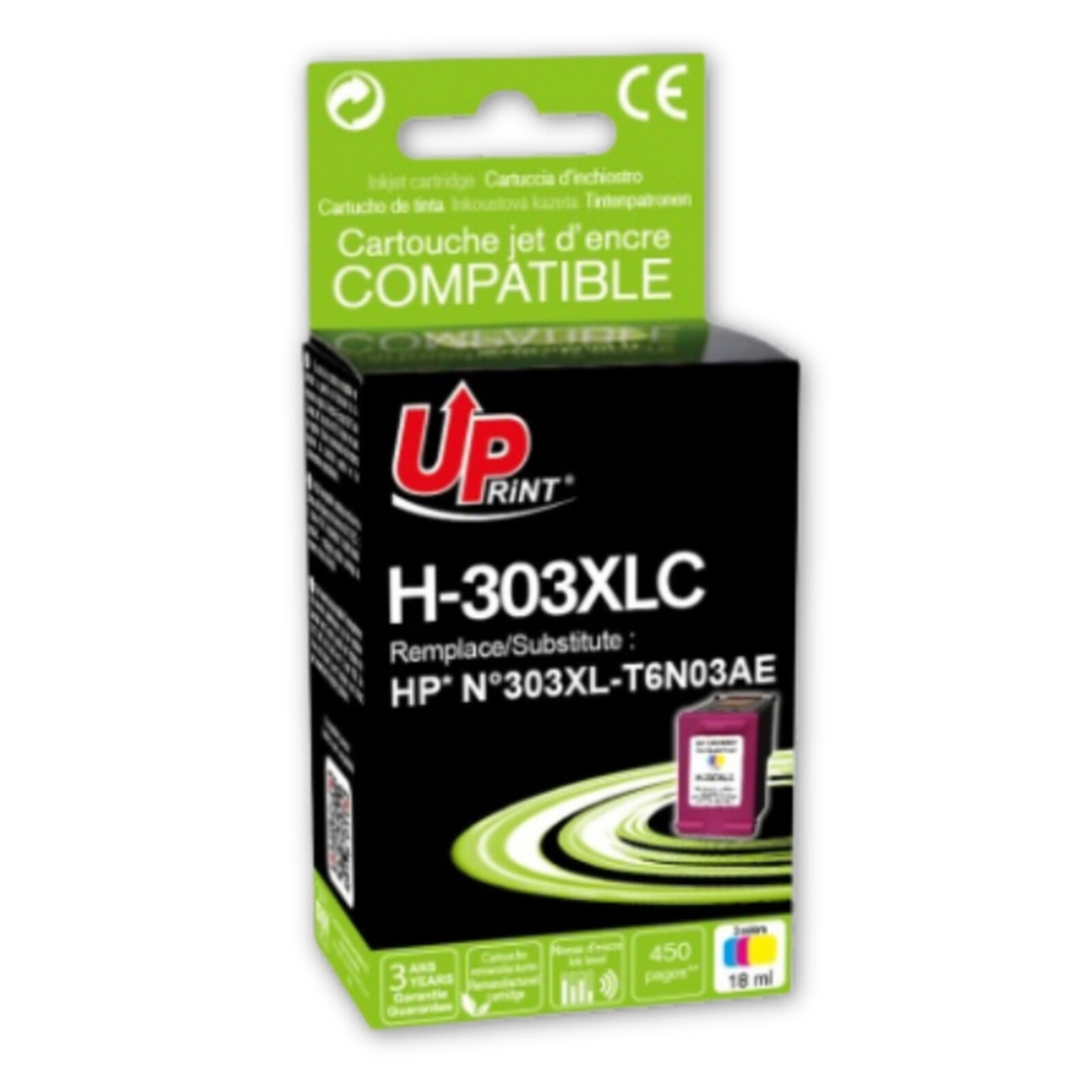 UPrint Cartouche compatible HP 303XL-T6N03AE (Couleur)