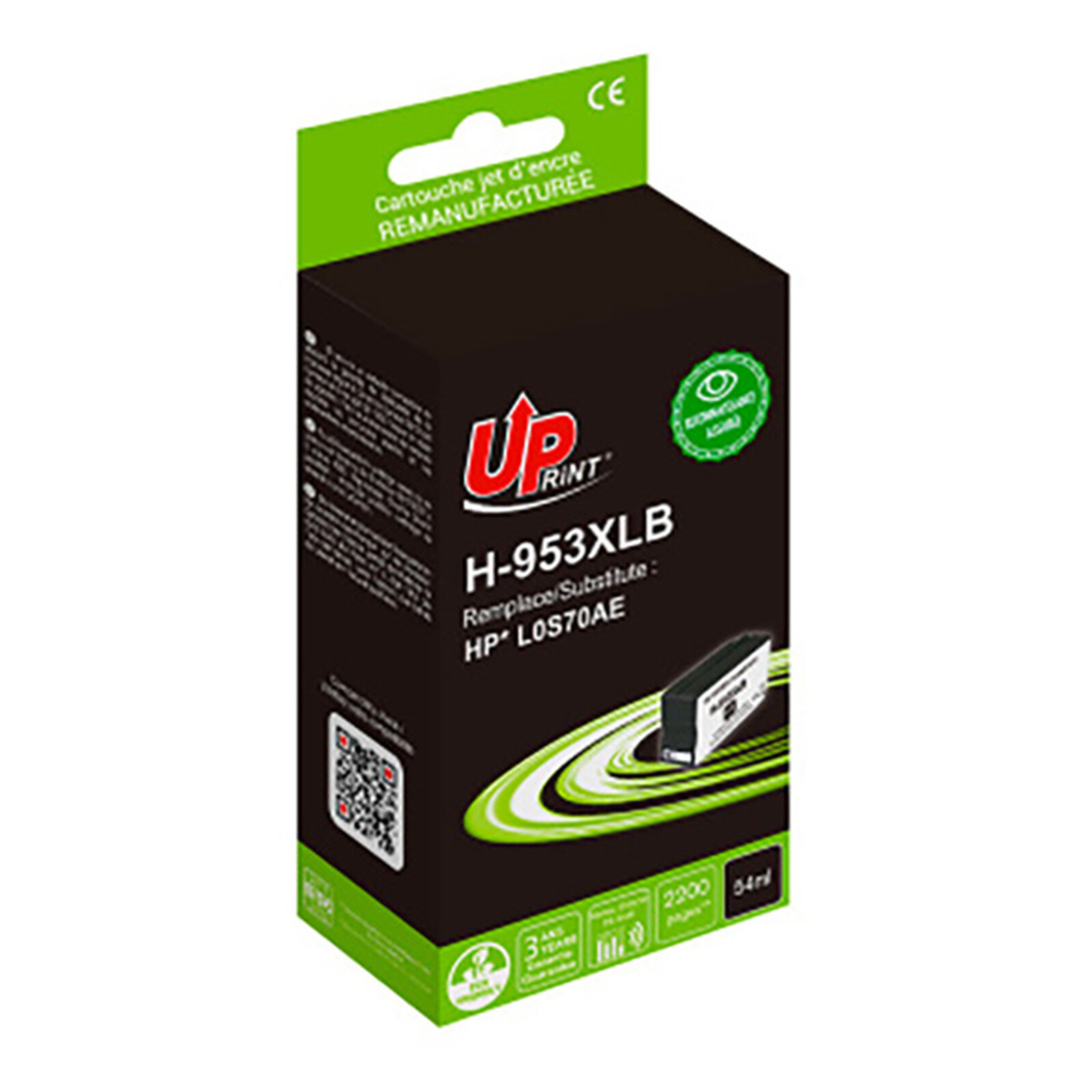 UPrint H-953XLB Cartouche compatible HP 953XL (Noir)