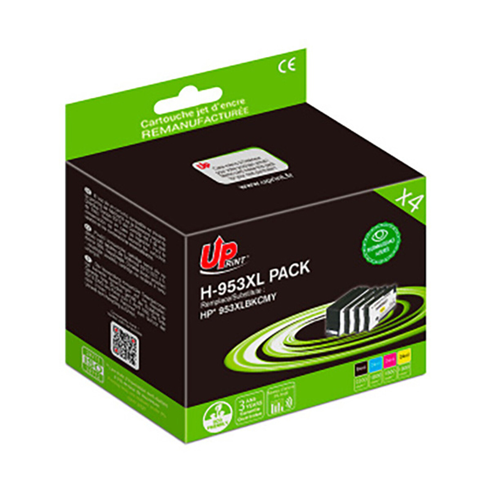 UPrint H-953XLY Pack de 4 Cartouches compatibles HP 953XL (CMJN)