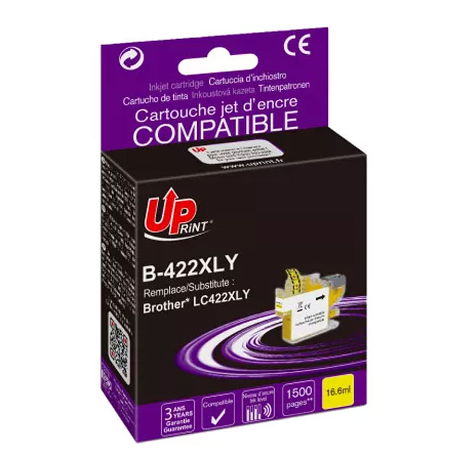 UPrint Cartouchecompatible Brother LC422XL (Jaune)