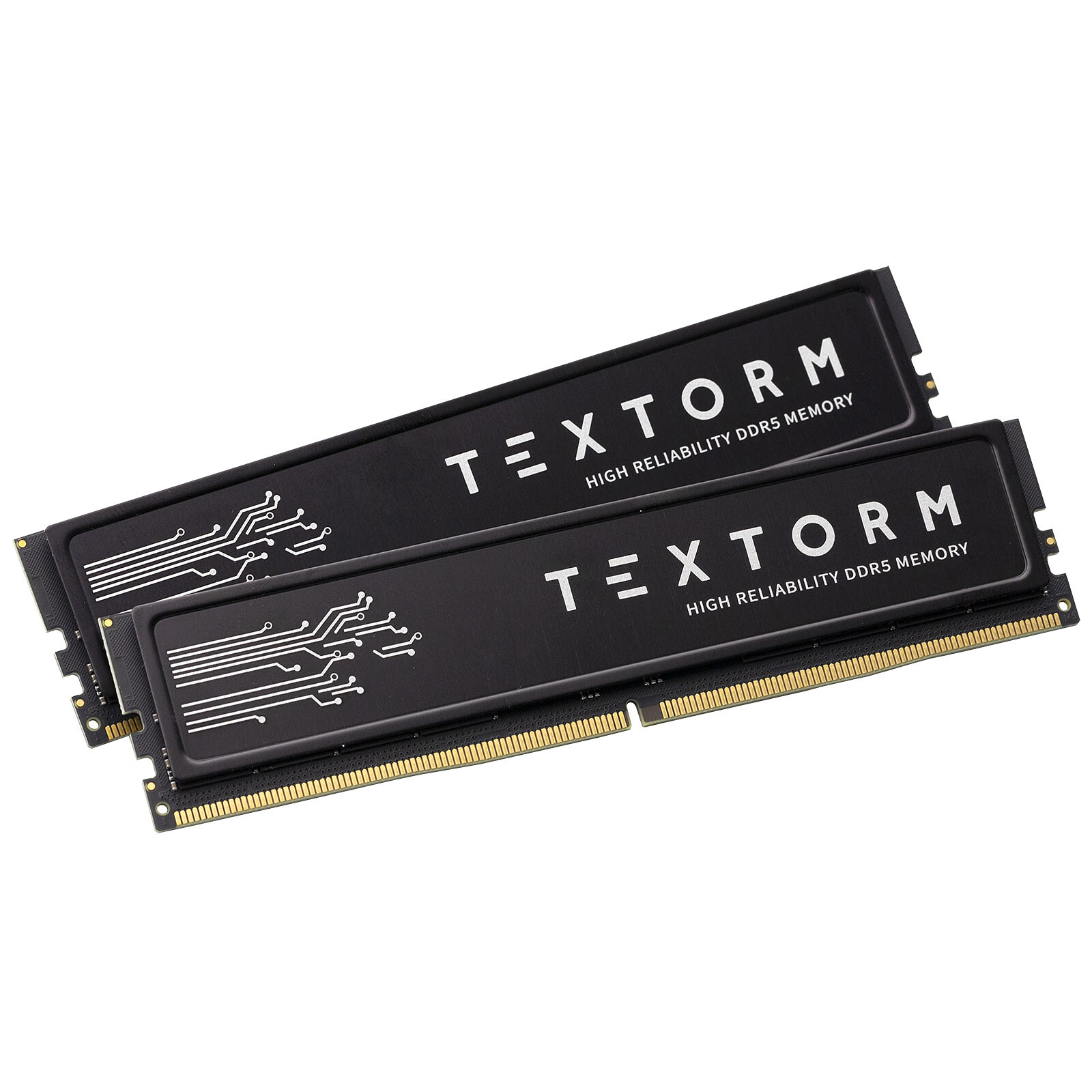 TEXTORM Textorm 32 Go (2x 16 Go) DDR5 6000 MHz CL36 est un kit Dual Channel de deux barrettes de RAM DDR5 de haute performance. Avec une fréquence impressionnante de 6000 MHz et une latence de CL36, ce kit offre des performances exceptionnelles pour les s