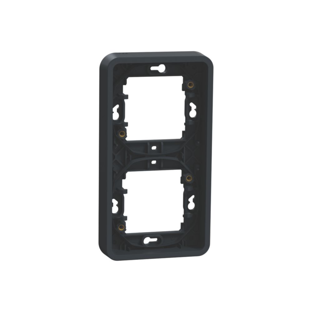 Schneider Cadre vertical encastré étanche Mureva 2 postes gris Schneider
