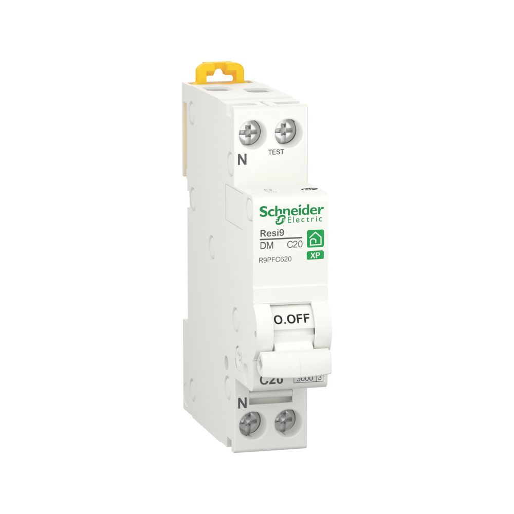 Schneider Disjoncteur 20A type C A vis 3kA 1P+N peignable Resi9 XP Schneider