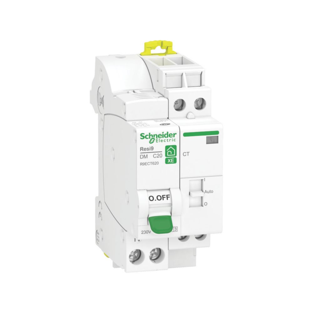 Schneider Combiné disjoncteur et contacteur 20A type C Auto 3kA 1P+N embrochable Resi9 XE Schneider
