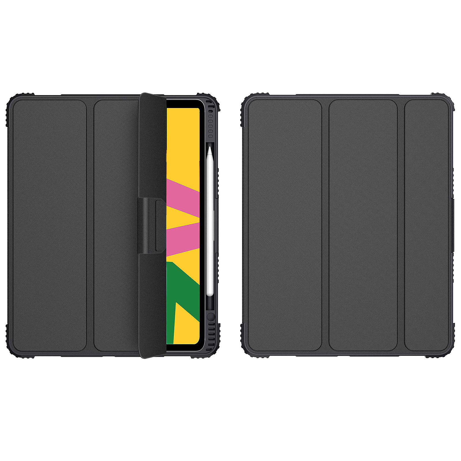 Akashi Etui Folio Stand Noir iPad 10.2