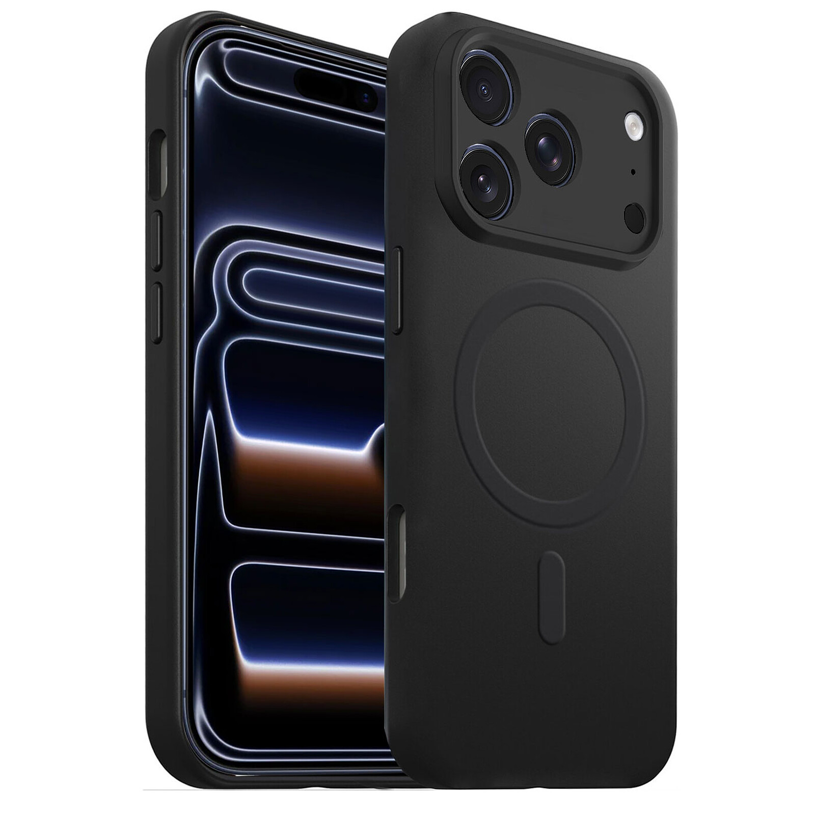 Akashi Coque Silicone MagSafe Noir iPhone 17 Pro Max