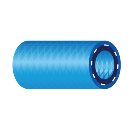 Prevost Tuyau cristal en pvc armé bleue 25 m
