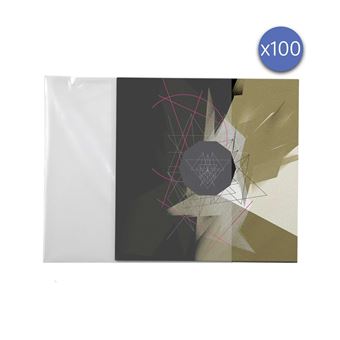 Enova Hifi Lot de 100 pochettes pour disques vinyle 33 tours PEV 100 33T