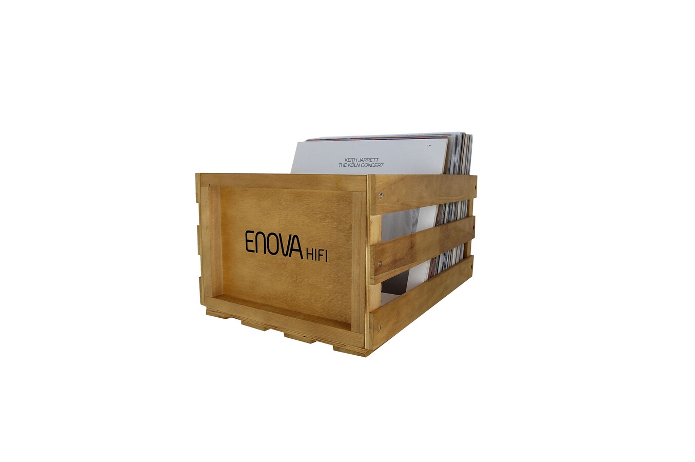 Enova Hifi Caisse de stockage pour jusqu''a 120 disques vinyle VBS 120 WD bois