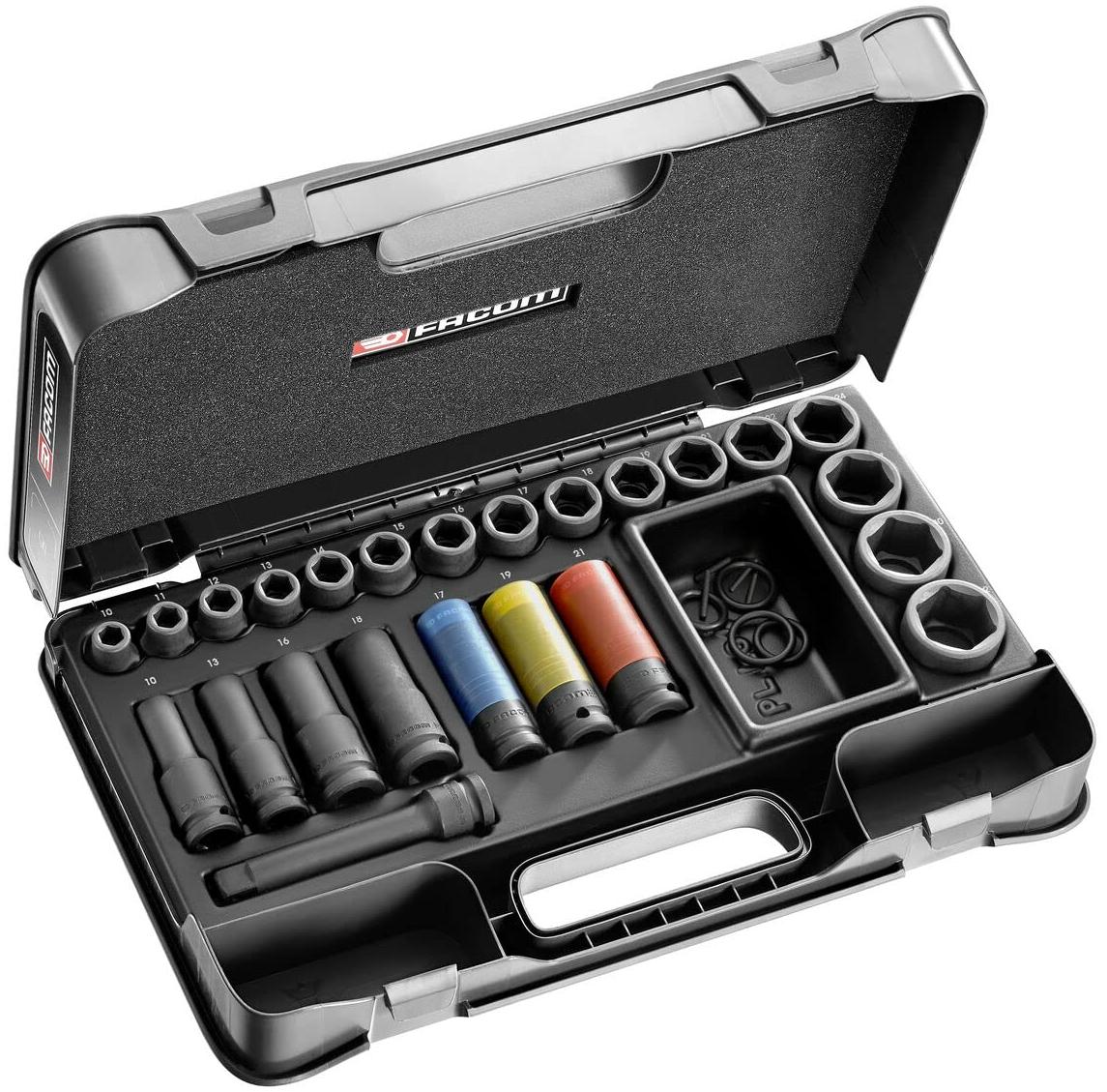 FACOM Coffret à douilles à chocs 1/2'' impact 6 pans 10-32mm