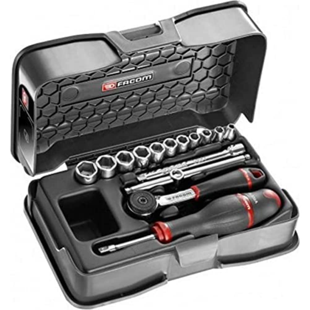 FACOM R.161-2P6 Coffret Cliquet Plus Douilles 6 Pans