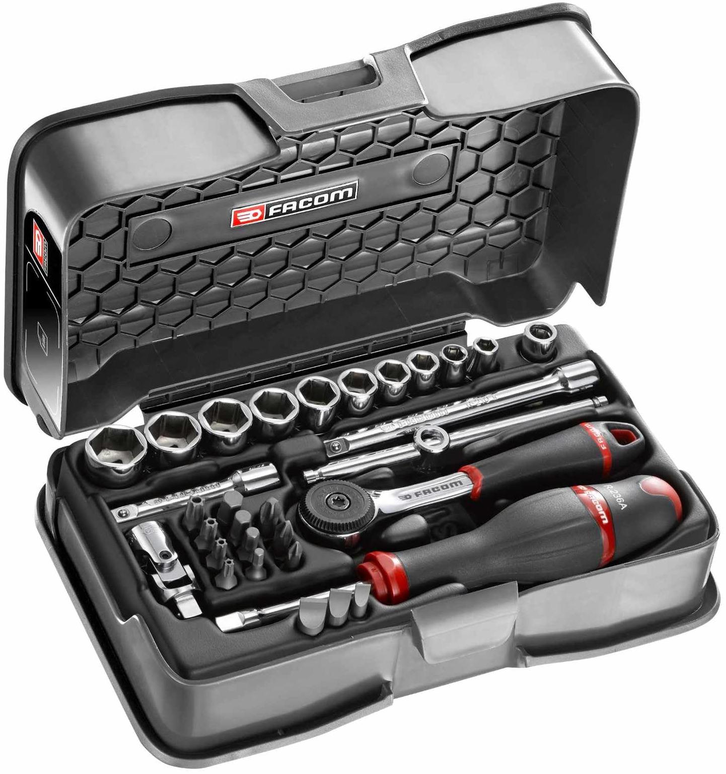 FACOM Coffret douilles 1/4'' 6 pans métriques et embouts 31 pièces