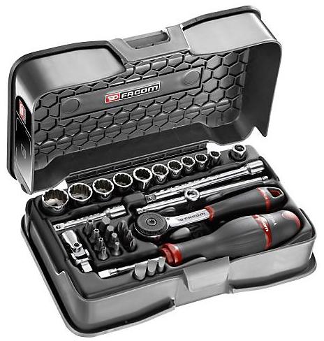 FACOM Coffret de douilles 1/4'' 12 pans métriques et embouts 31 pièces