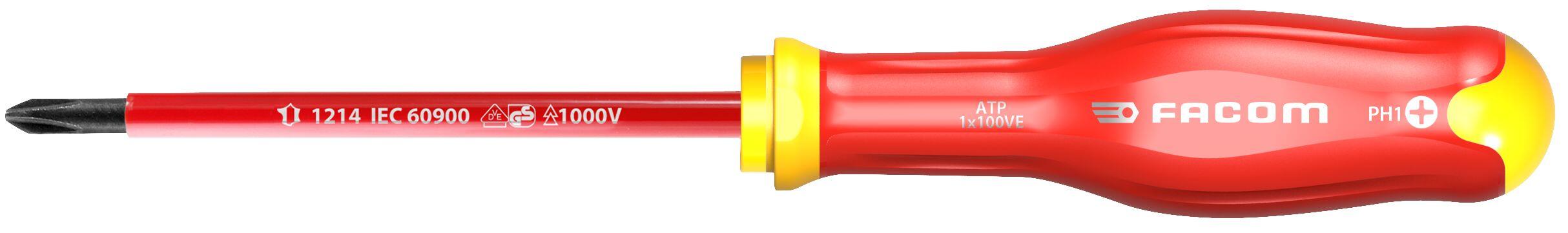 FACOM Tournevis Protwist isolé 1000V Phillips 1x100 mm