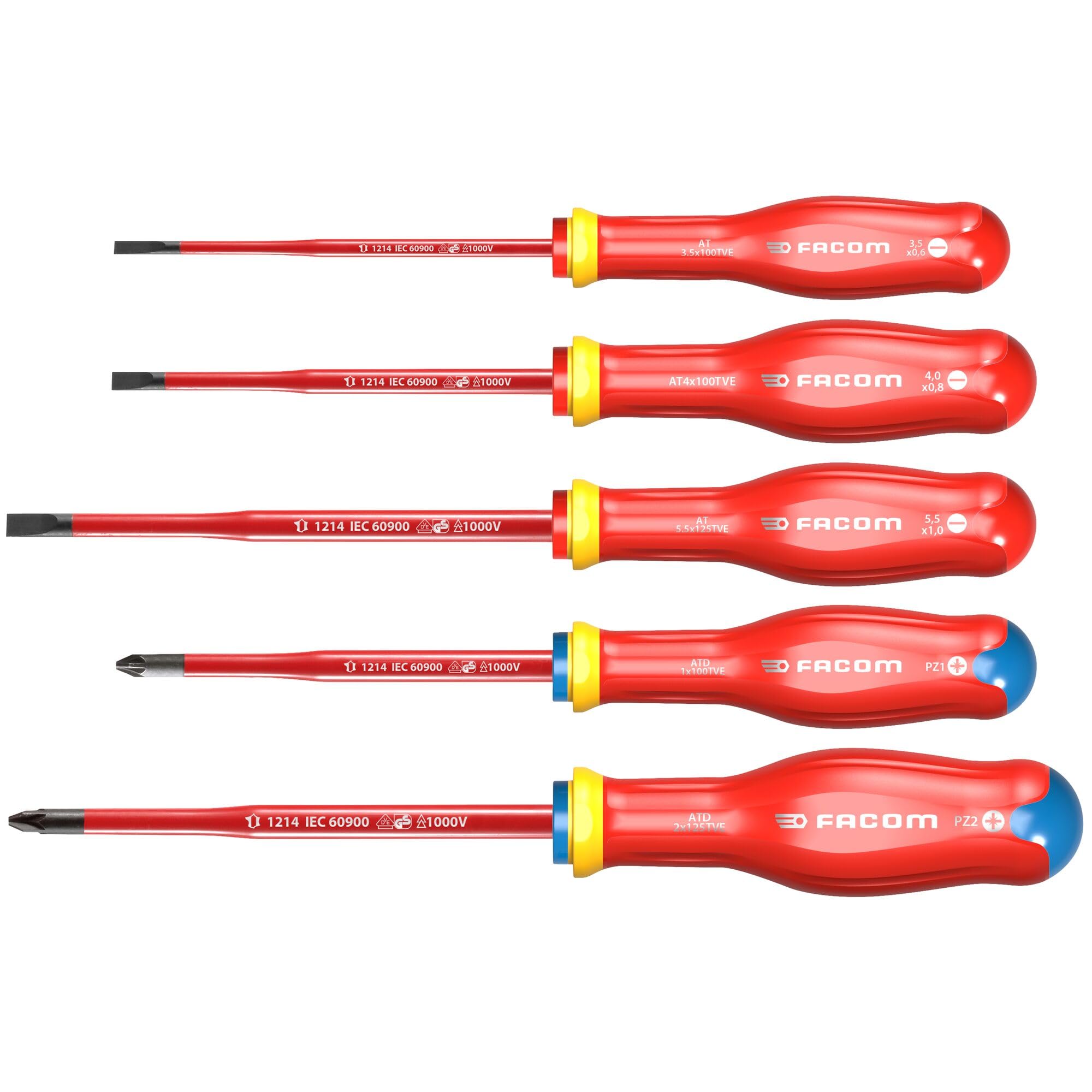 FACOM Jeu de 5 tournevis isolés 1000 V
