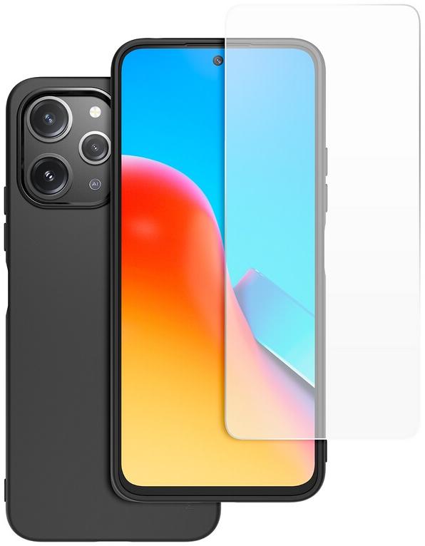 Xiaomi Modèle du produit : Pack Made For Coque arrière semi-rigide Noir et Protège-écran en verre trempé pour Redmi 12 4G/5G