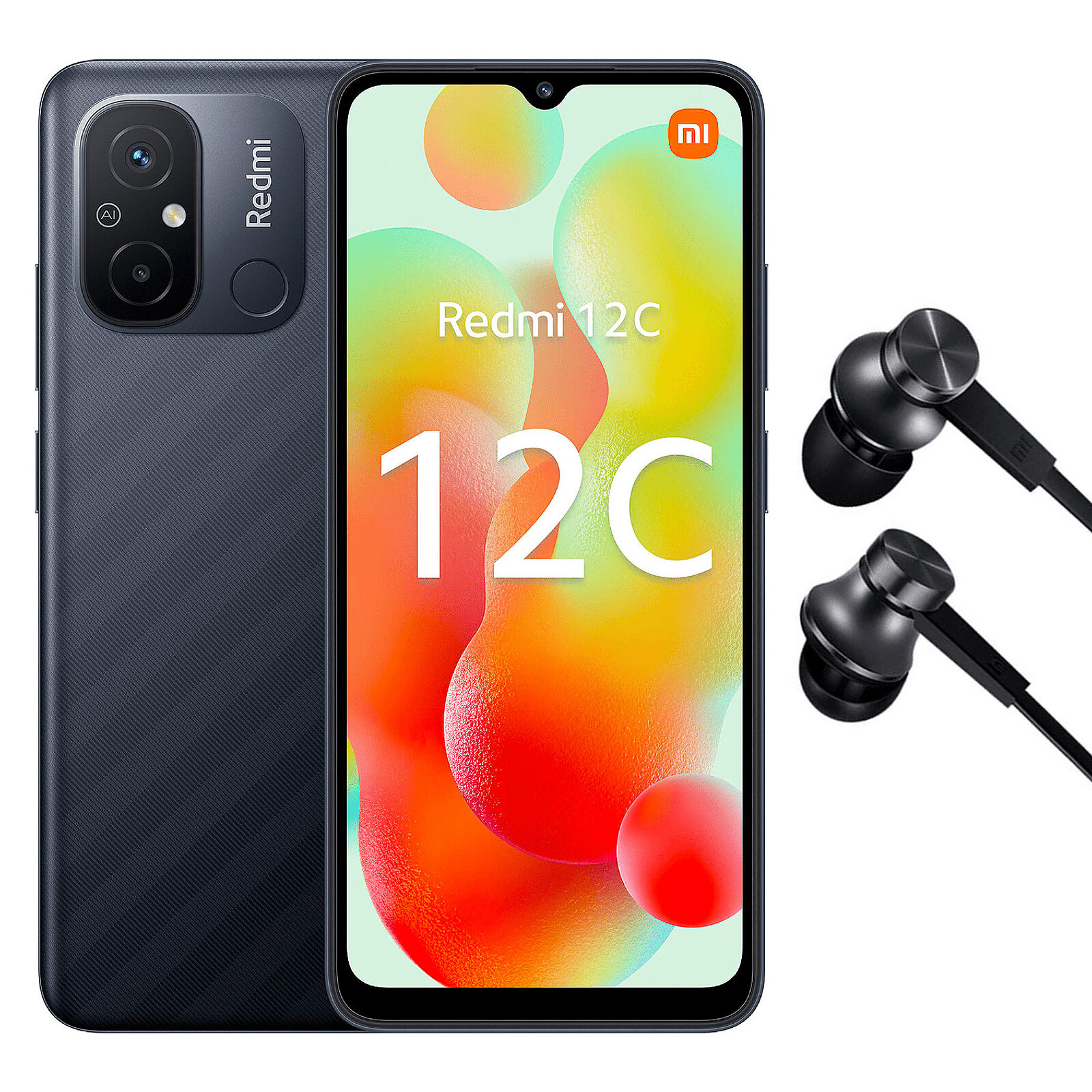 Xiaomi Redmi 12C Gris (6 Go / 128 Go) + Ecouteurs