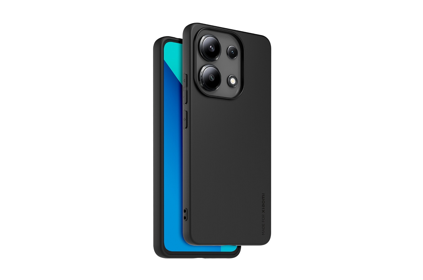 Made For Xiaomi Coque arriere semi-rigide noir pour Redmi Note 13 4G