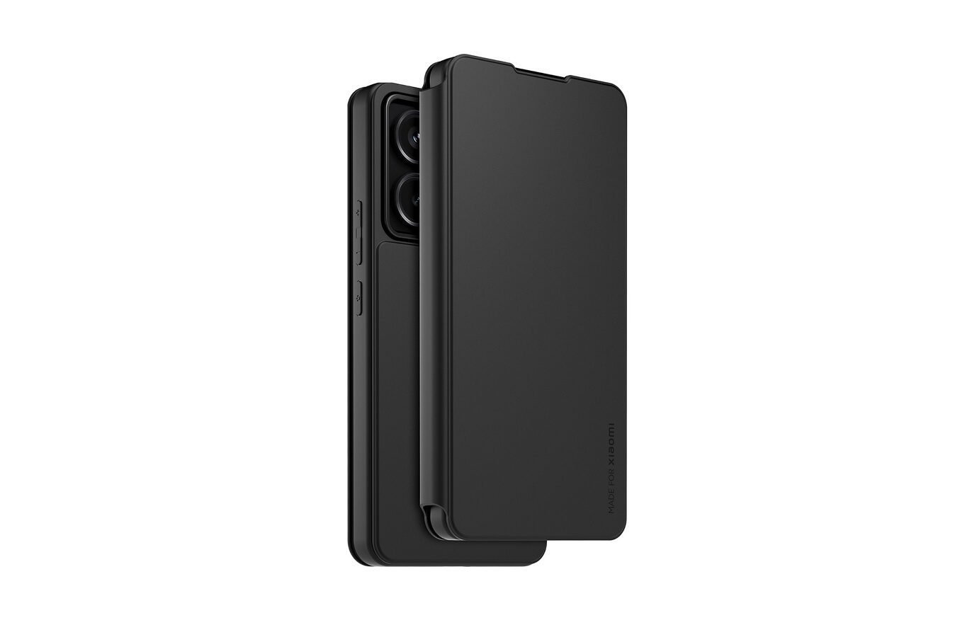 Made For Xiaomi Etui folio noir avec dragonne amovible pour Redmi Note 13 Pro 5G