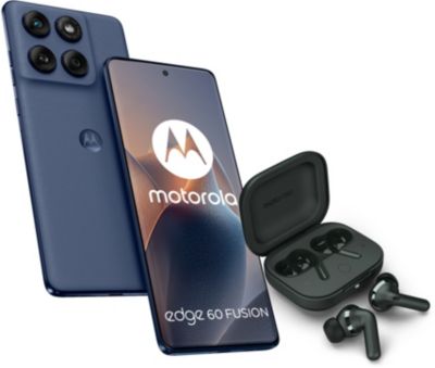 Motorola Smartphone  Pack Edge 60 Fusion Gris 256Go + Motobuds Plus