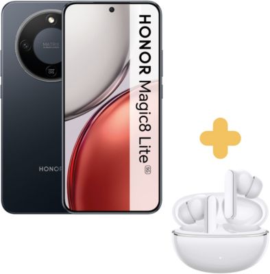 Honor Smartphone Pack Magic8 Lite Noir 256Go+Earbuds X8i
