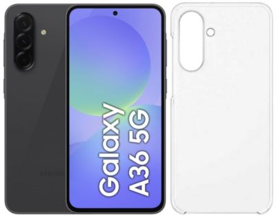 SAMSUNG Smartphone Pack A36 Noir 128Go 5G + Coque silicone