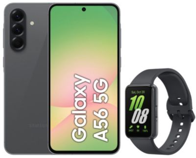 SAMSUNG Smartphone Pack A56 Noir 128Go + Fit 3