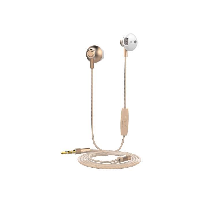 Muvit M1B Kit Piéton Stéréo Jack 3.5 mm Aluminium Or