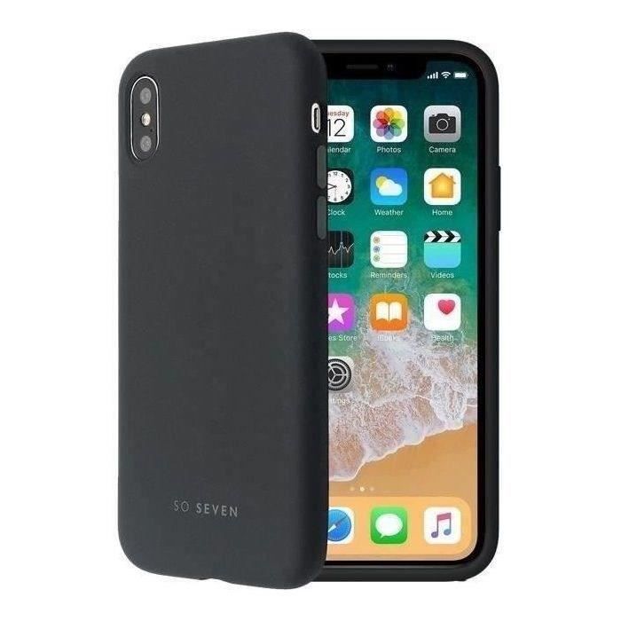 SO SEVEN Coque Smoothie Noir: Apple iPhone SE / 8 / 7