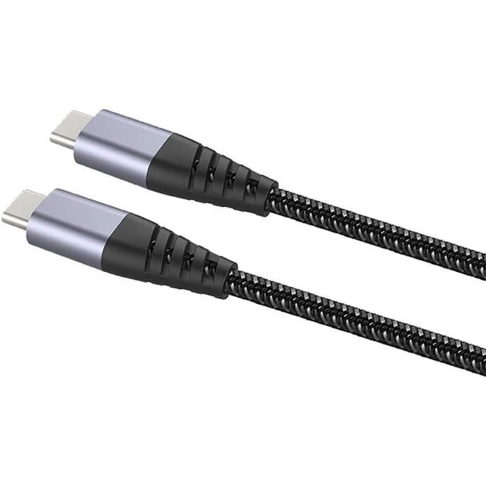 Muvit Tiger Power Câble Ultra Résistant USB-C USB-C 2M Gris